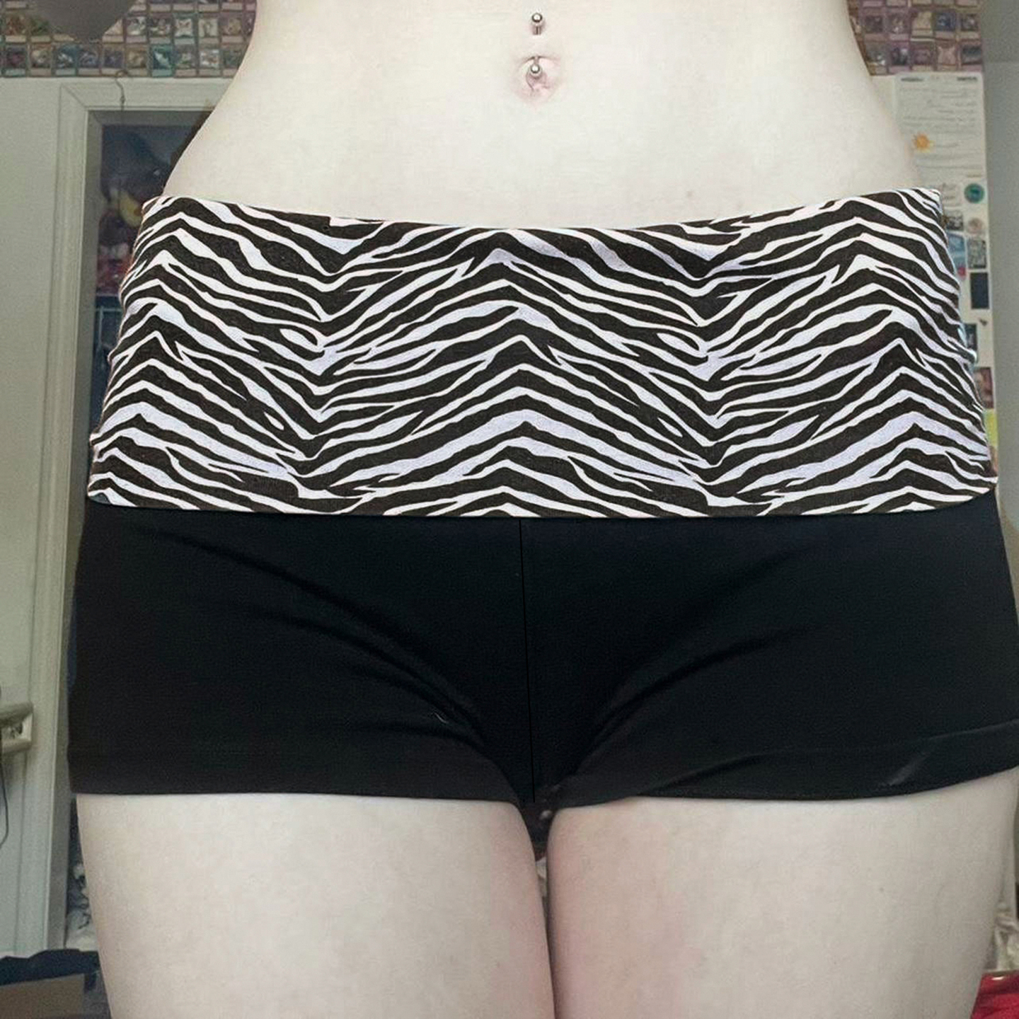 Zebra Tablet Accessories - SUCHCUTE Casual Zebra Print Elastic Shorts