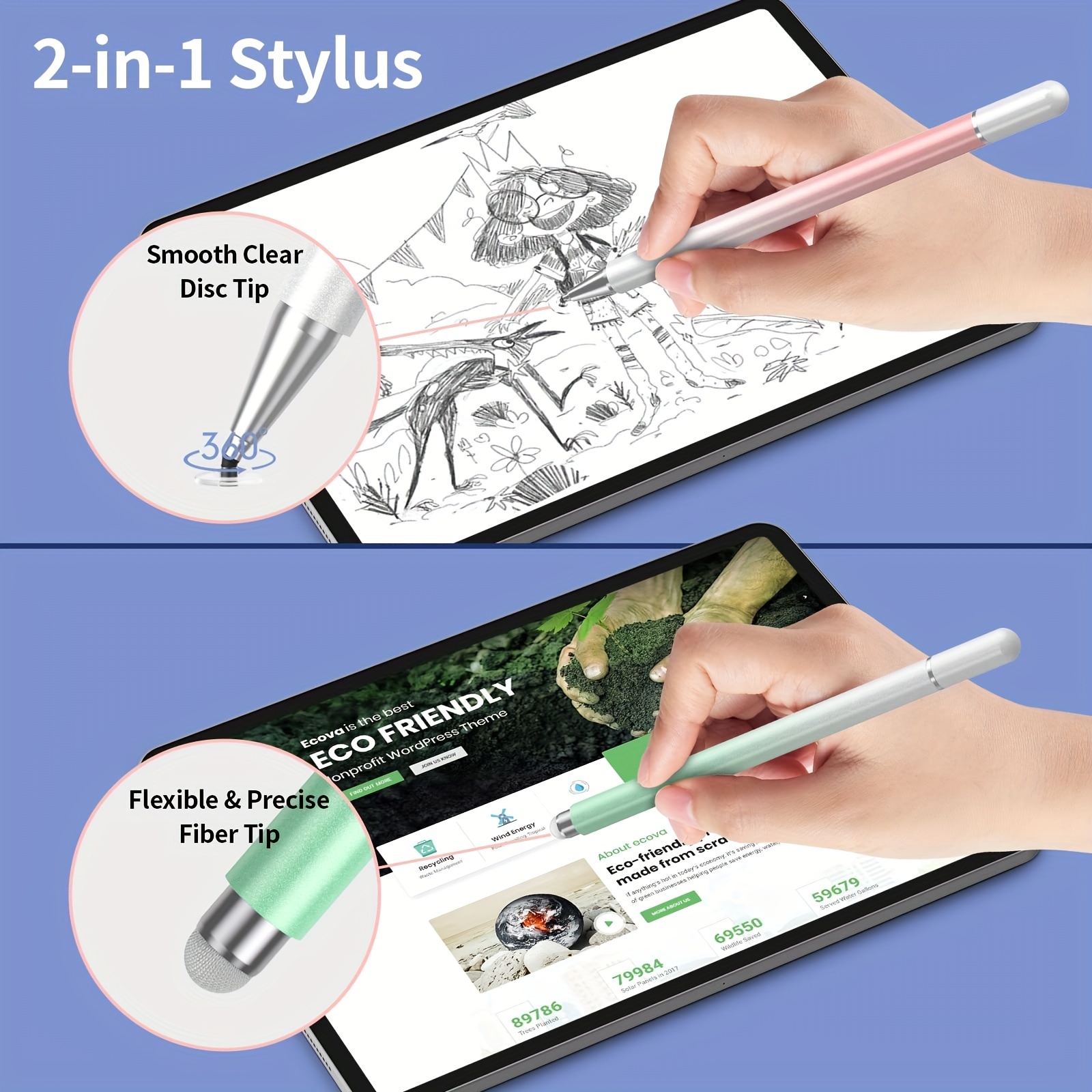 2 in 1 Universal Stylus Pen fo – обзор и цена Drawing Tablet Pen Accessories