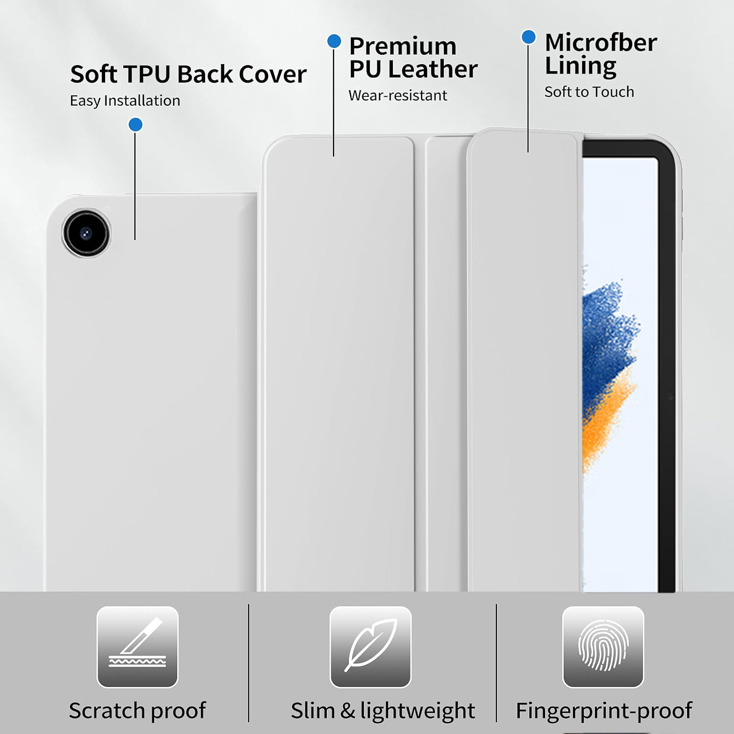 Tri-fold Flip Case For Samsung – обзор и цена Vortex Tablet Accessories