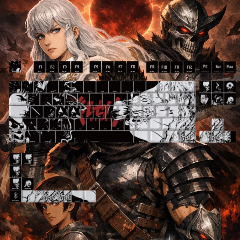 BERSERK Theme Anime Keycap 98  – обзор и цена Tablet Pc Accessories